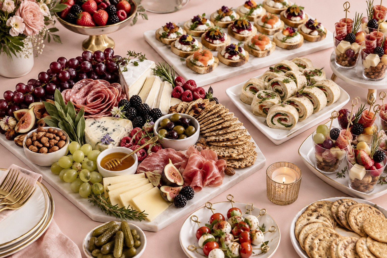 Styled grazing table
